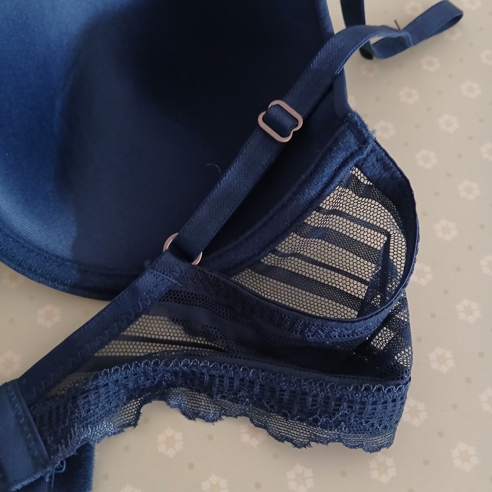 NWT Lucky Brand Blue Lace Demi  Bra Size 36B - Picture 13 of 14